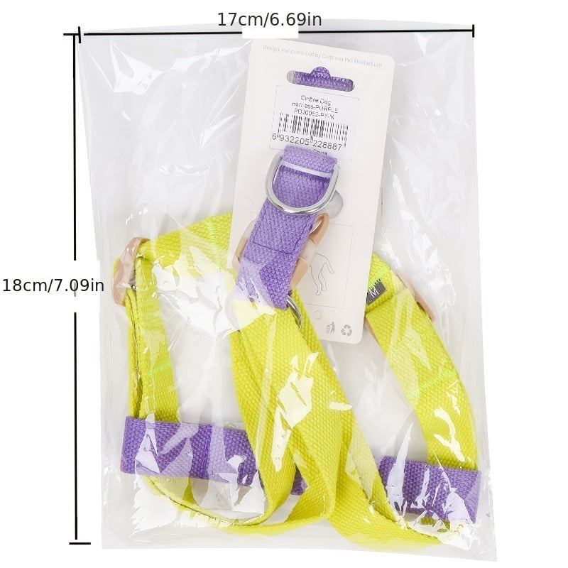 Arnês amarela e roxa