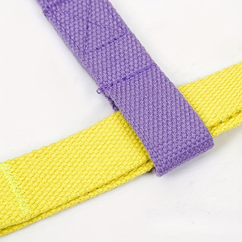 Arnês amarela e roxa