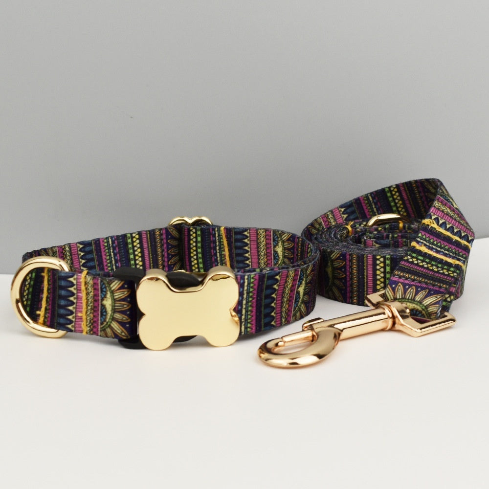 Coleira com estampado de estilo africano