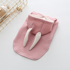 Fato de cão pequeno com camisola de malha e orelhas de coelho