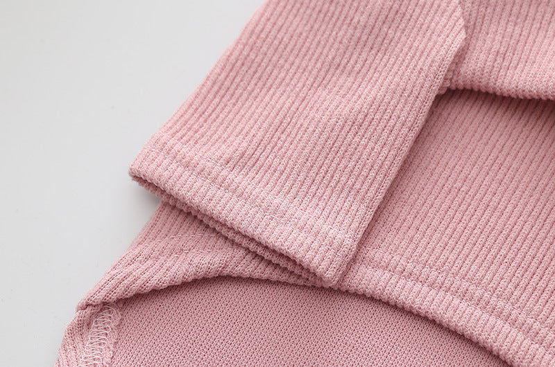 Fato de cão pequeno com camisola de malha e orelhas de coelho